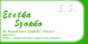 etelka szopko business card
